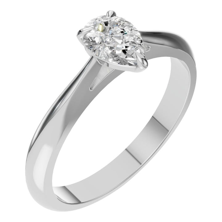 Solitaire Ring Mounting - Pear 6.5x4.5mm