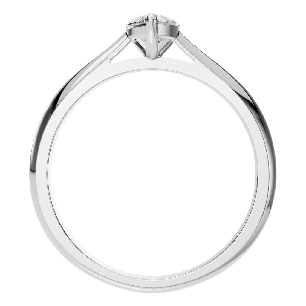 RI-6434 White Gold Ring SET - Top View