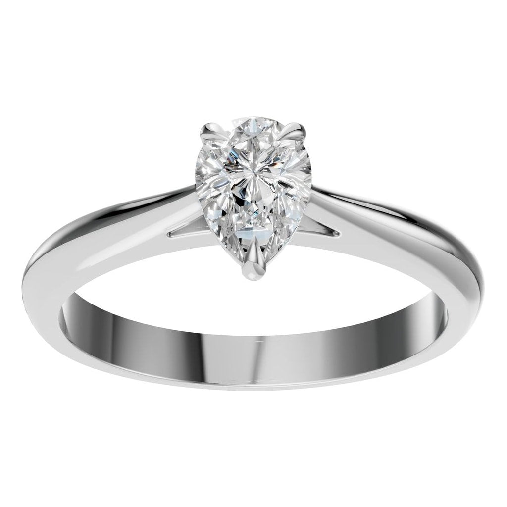 RI-6434 White Gold Ring SET - Front View