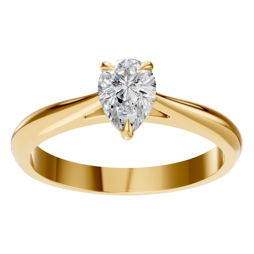 RI-6434 Yellow Gold Ring SET - Front View
