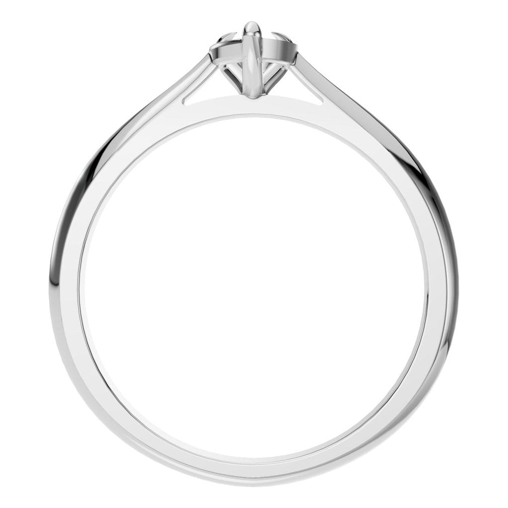 RI-6434 White Gold Ring UNSET - Top View