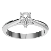 RI-6434 White Gold Ring UNSET - Front View