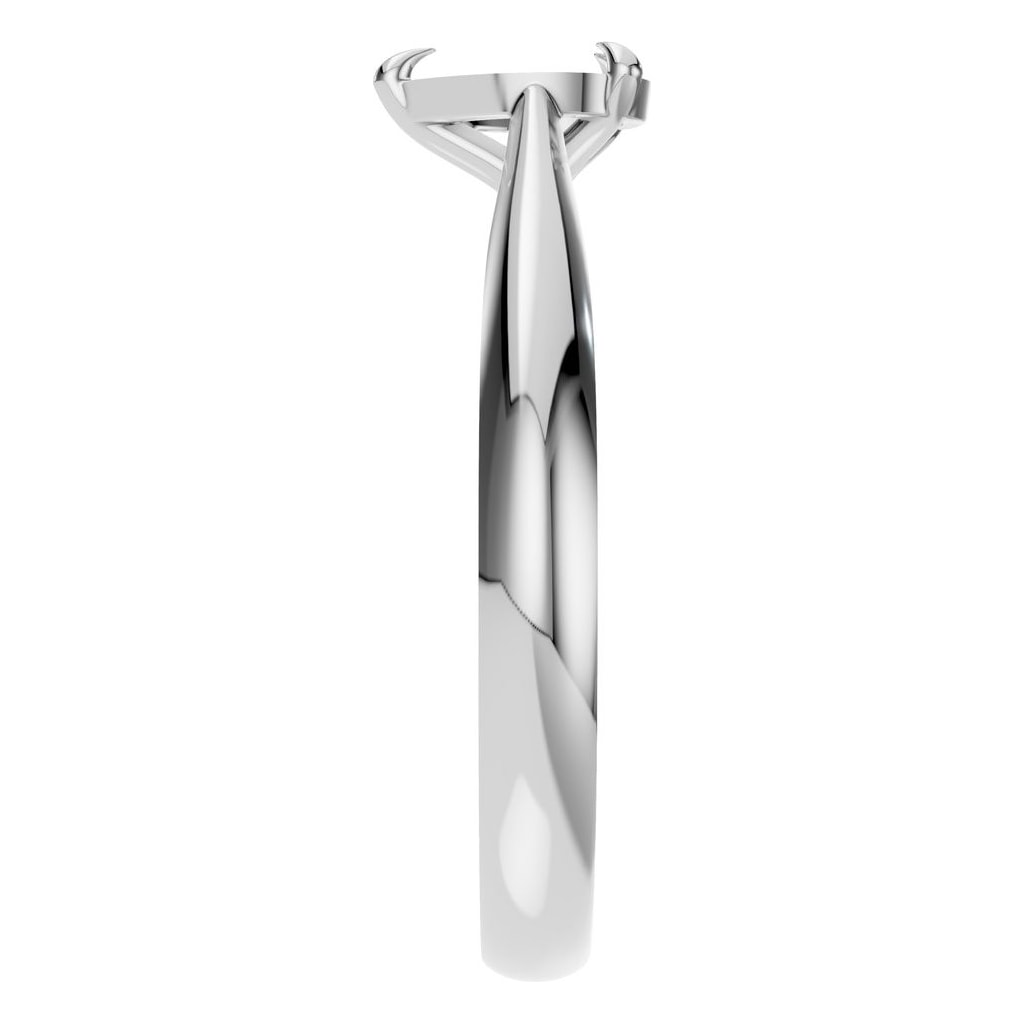 RI-6434 White Gold Ring UNSET - Side View
