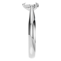 RI-6434 White Gold Ring UNSET - Side View