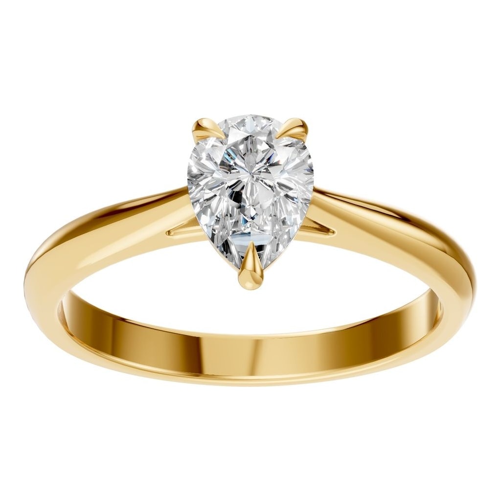 RI-6434 Yellow Gold Ring SET - Front View