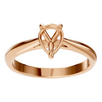 RI-6434 Rose Gold Ring UNSET - Front View