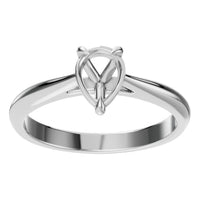 RI-6434 White Gold Ring UNSET - Front View