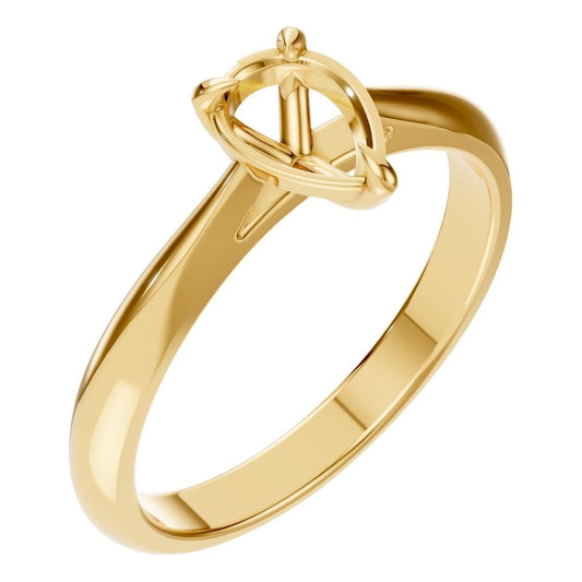 RI-6434 Yellow Gold Ring UNSET - Main View