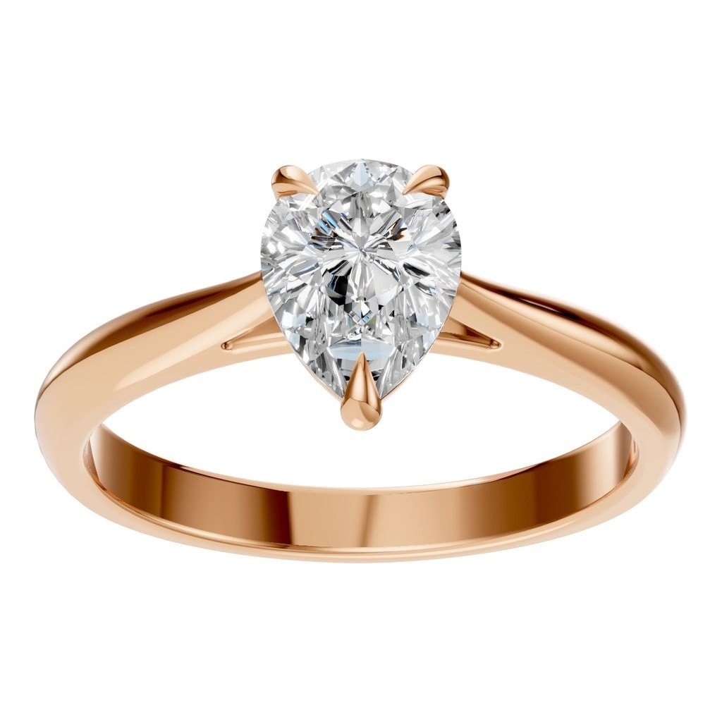 RI-6434 Rose Gold Ring SET - Front View