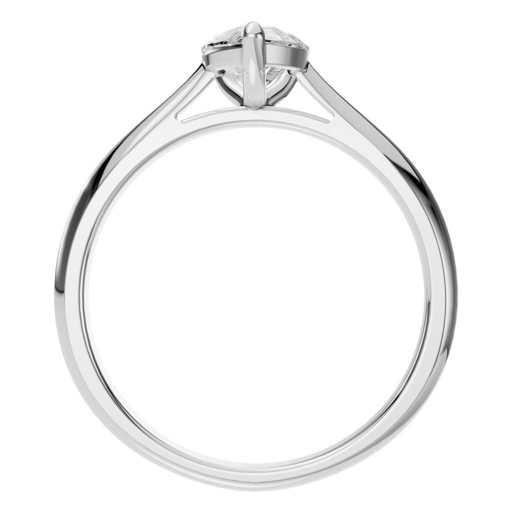 RI-6434 White Gold Ring SET - Top View