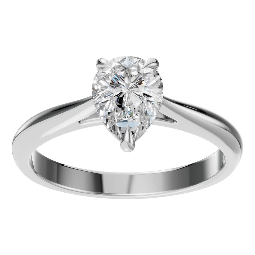 RI-6434 White Gold Ring SET - Front View
