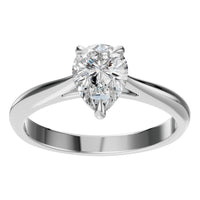 RI-6434 White Gold Ring SET - Front View