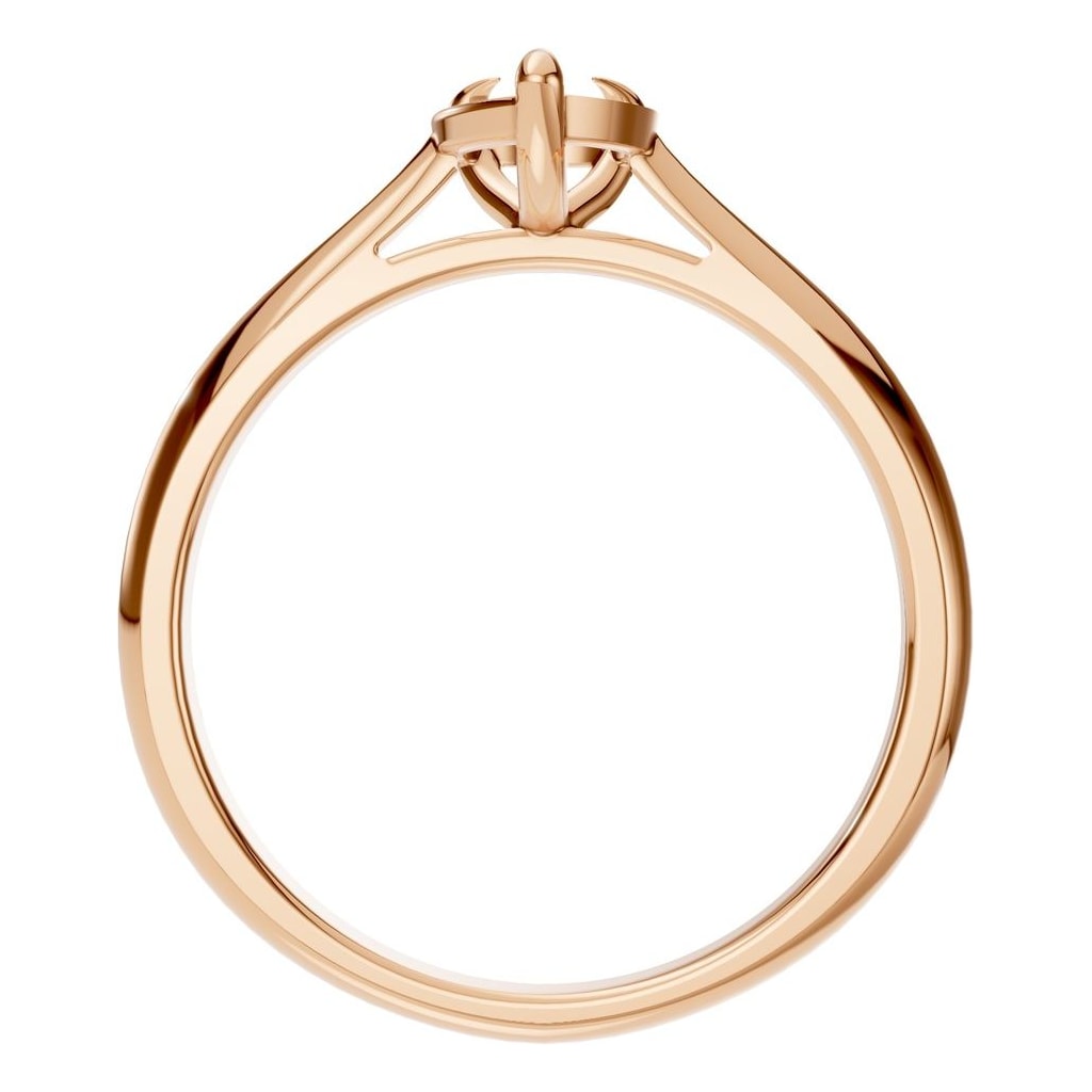 RI-6434 Rose Gold Ring UNSET - Top View