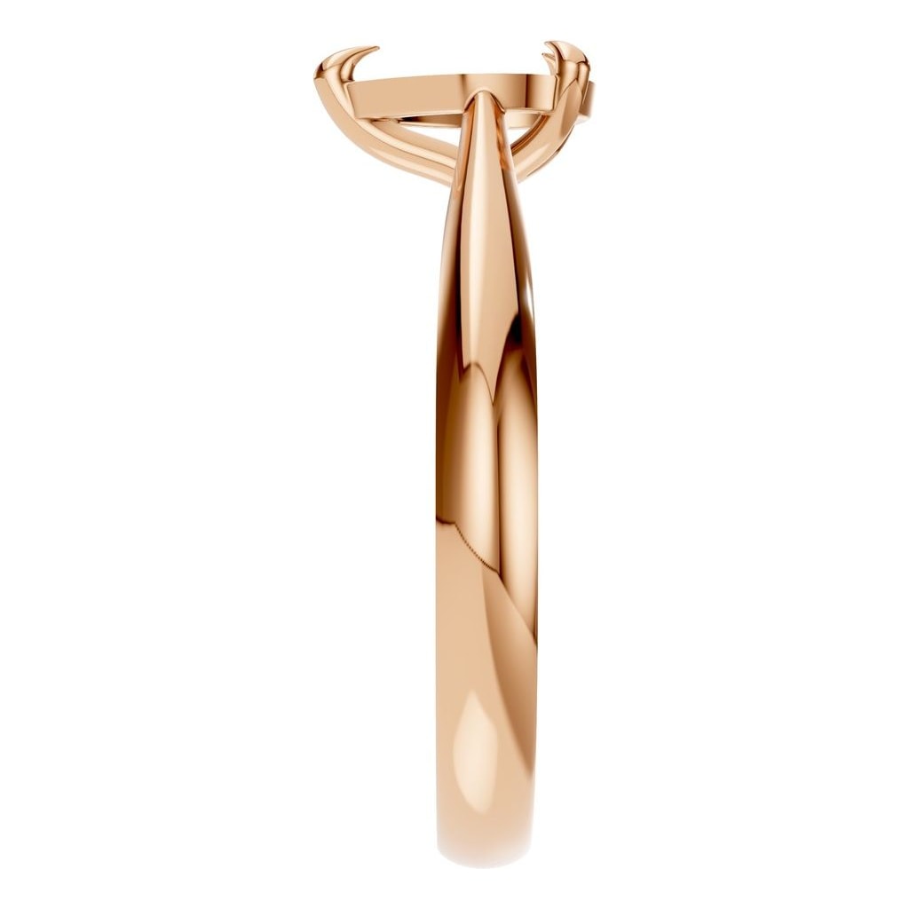 RI-6434 Rose Gold Ring UNSET - Side View