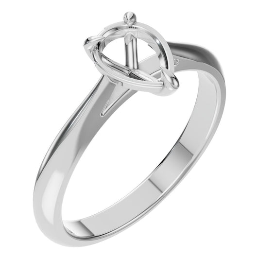 RI-6434 White Gold Ring UNSET - Main View