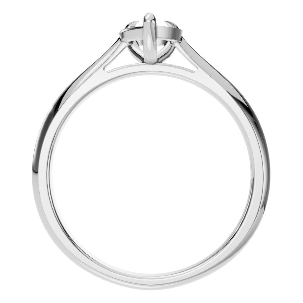 RI-6434 White Gold Ring UNSET - Top View