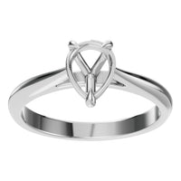 RI-6434 White Gold Ring UNSET - Front View