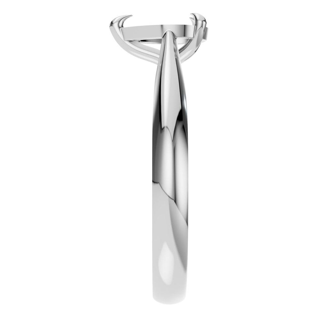 RI-6434 White Gold Ring UNSET - Side View