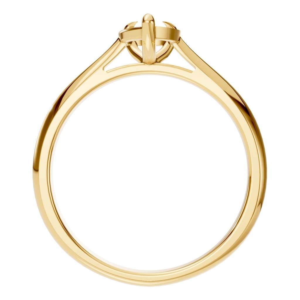 RI-6434 Yellow Gold Ring UNSET - Top View