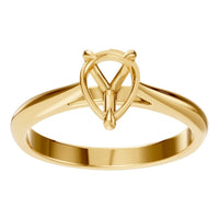 RI-6434 Yellow Gold Ring UNSET - Front View