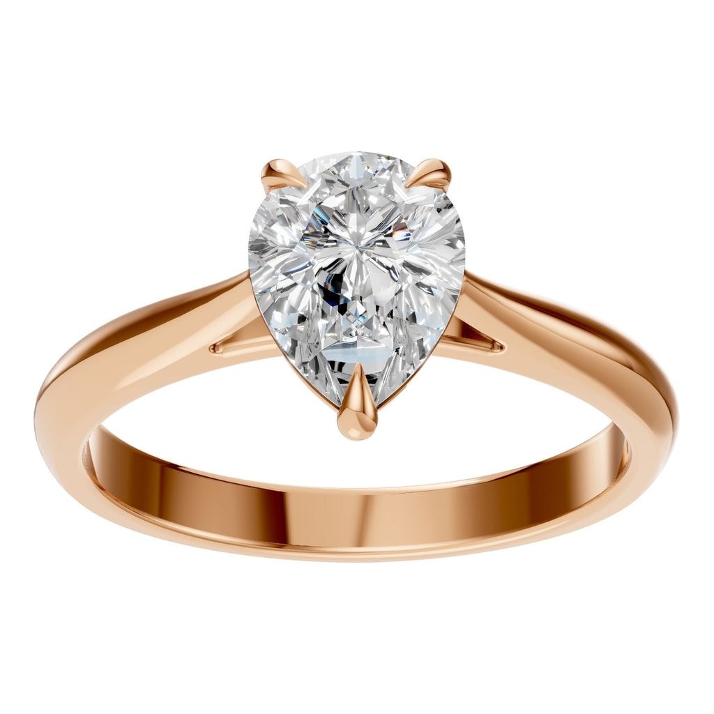 RI-6434 Rose Gold Ring SET - Front View