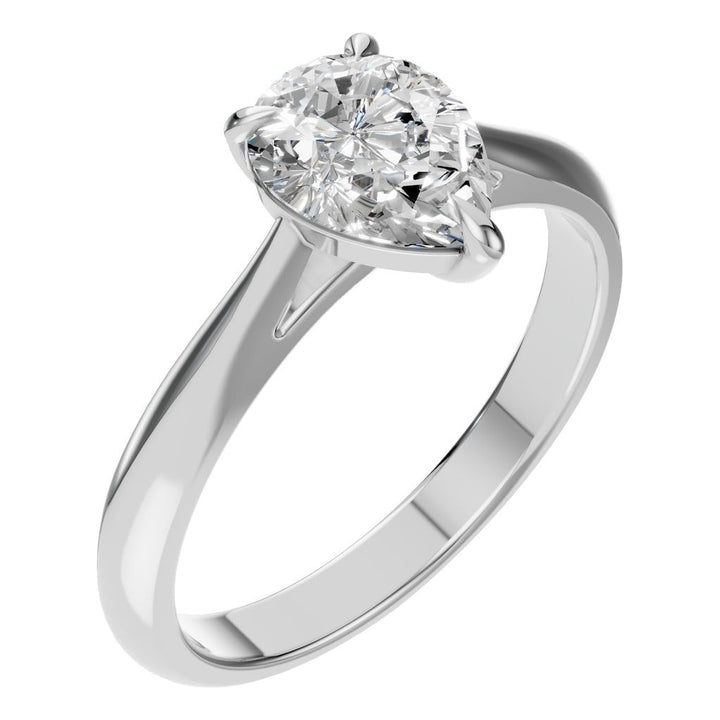 Solitaire Ring Mounting - Pear 8x6mm