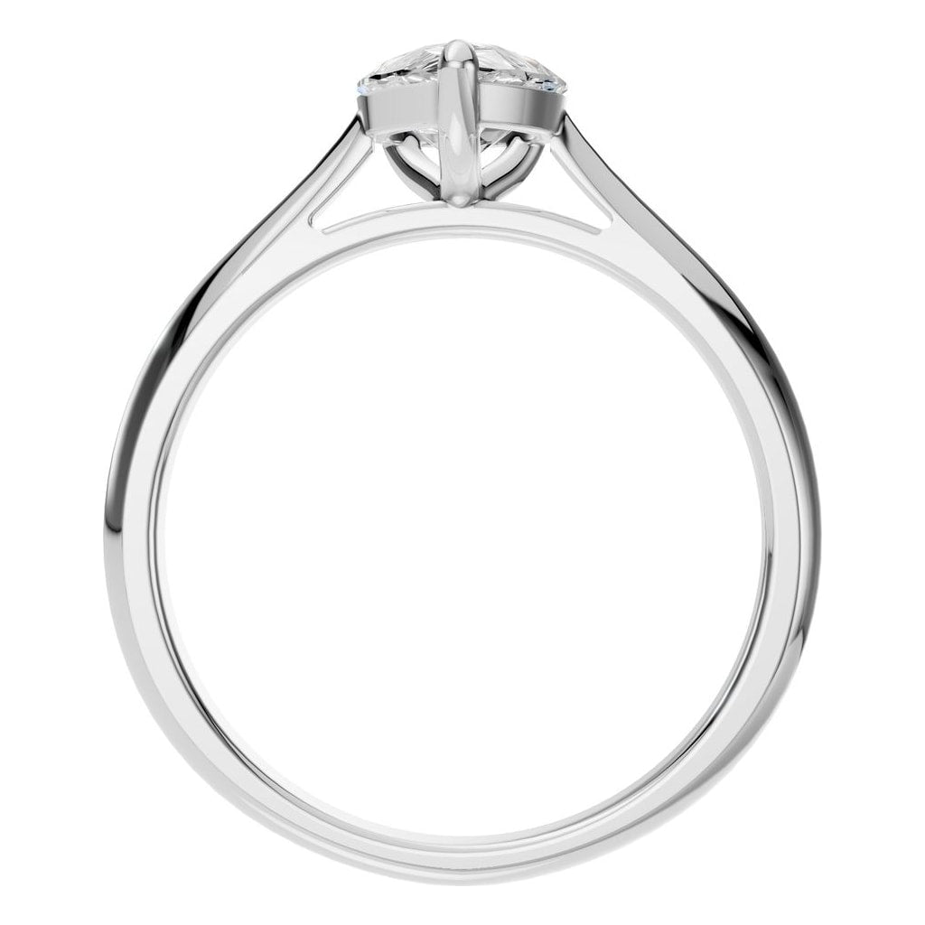 RI-6434 White Gold Ring SET - Top View