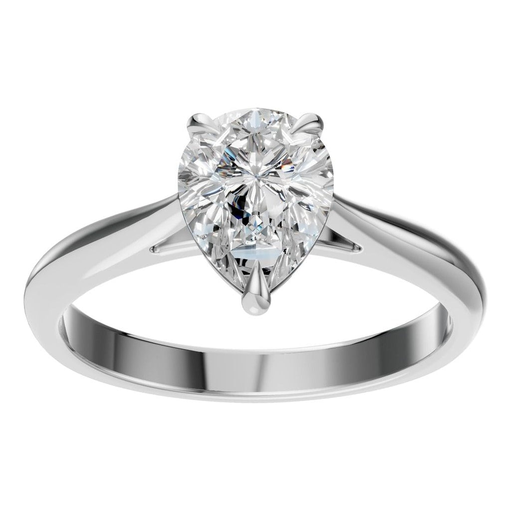 RI-6434 White Gold Ring SET - Front View