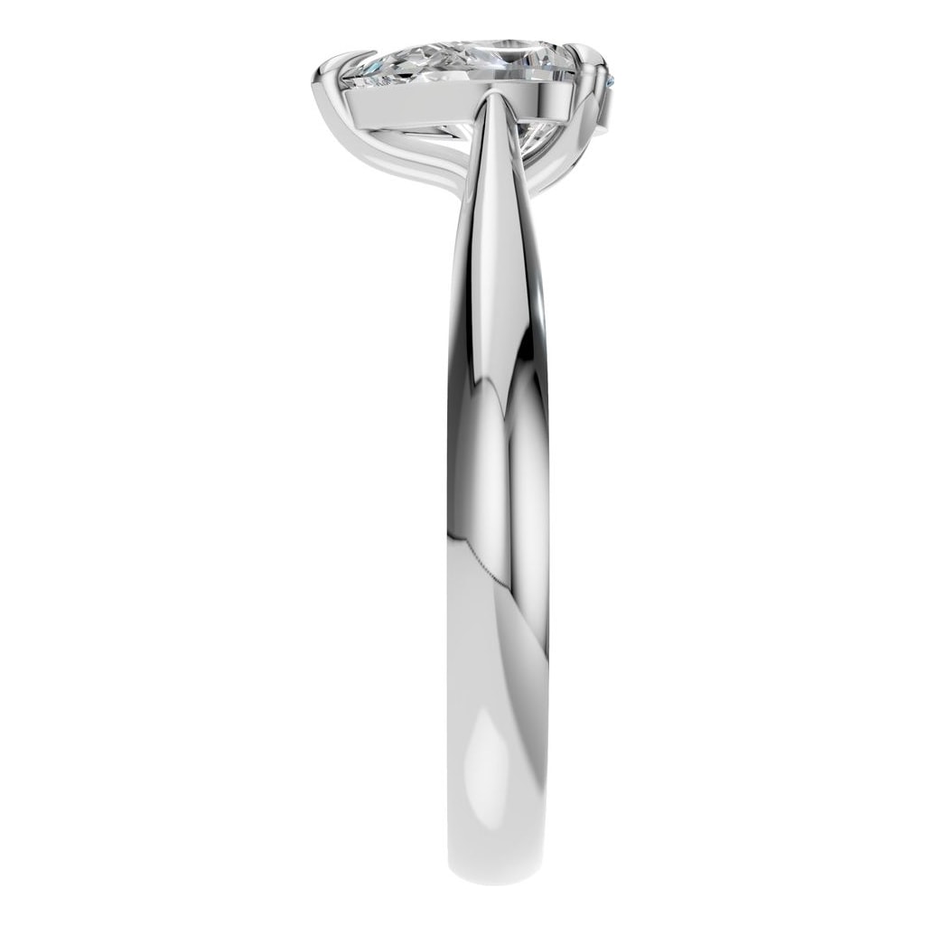 RI-6434 White Gold Ring SET - Side View