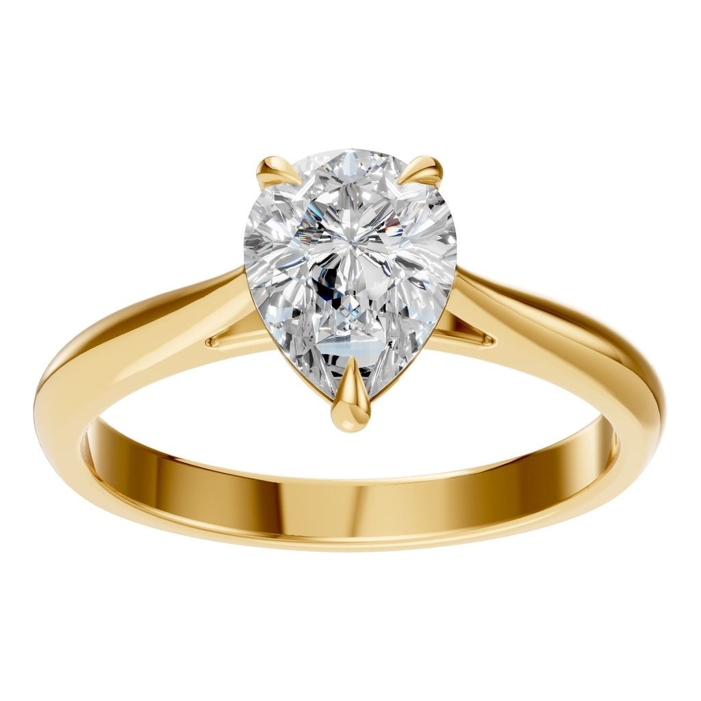 RI-6434 Yellow Gold Ring SET - Front View
