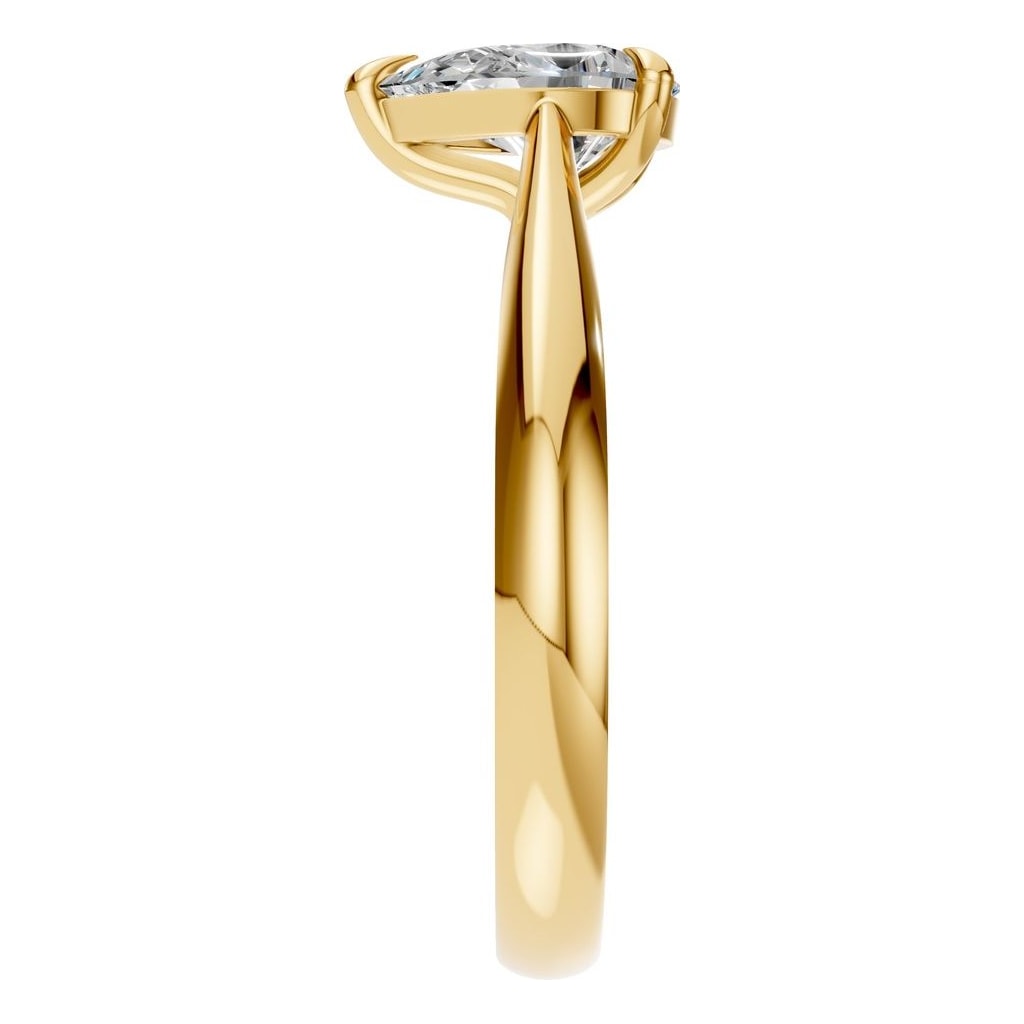 RI-6434 Yellow Gold Ring SET - Side View