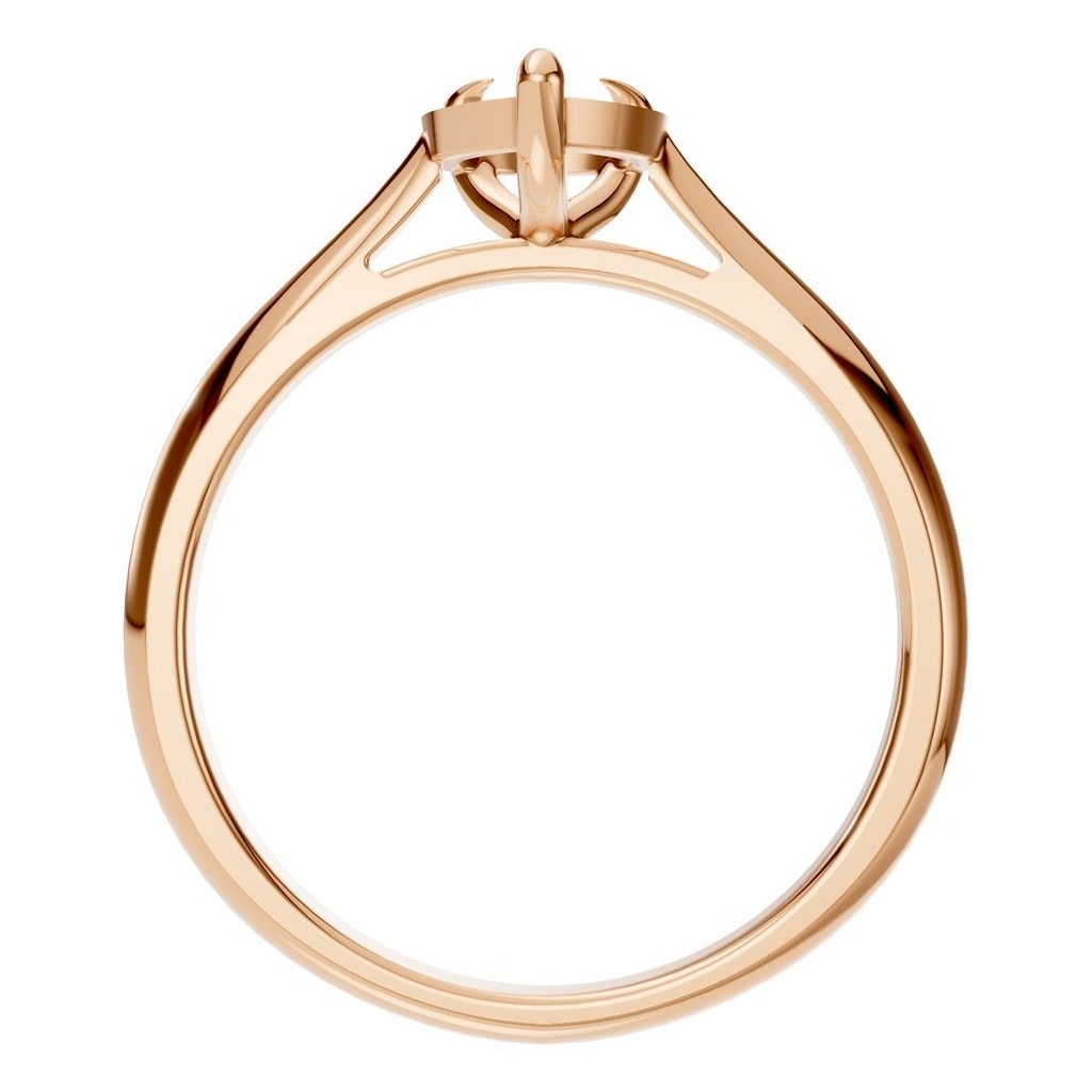 RI-6434 Rose Gold Ring UNSET - Top View