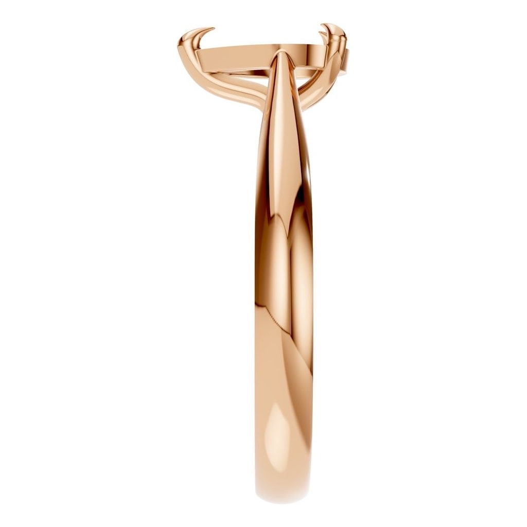 RI-6434 Rose Gold Ring UNSET - Side View