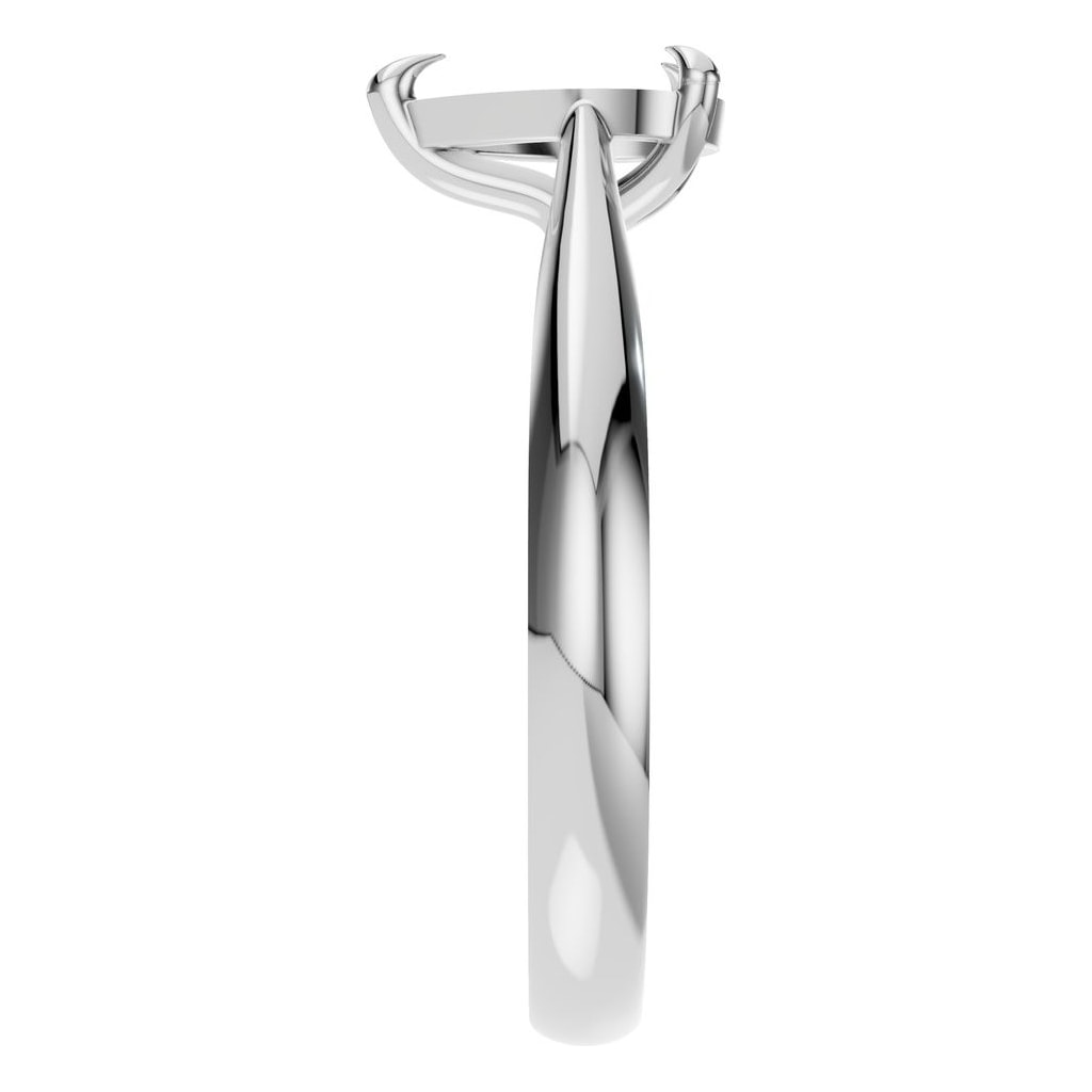 RI-6434 White Gold Ring UNSET - Side View