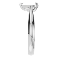 RI-6434 White Gold Ring UNSET - Side View