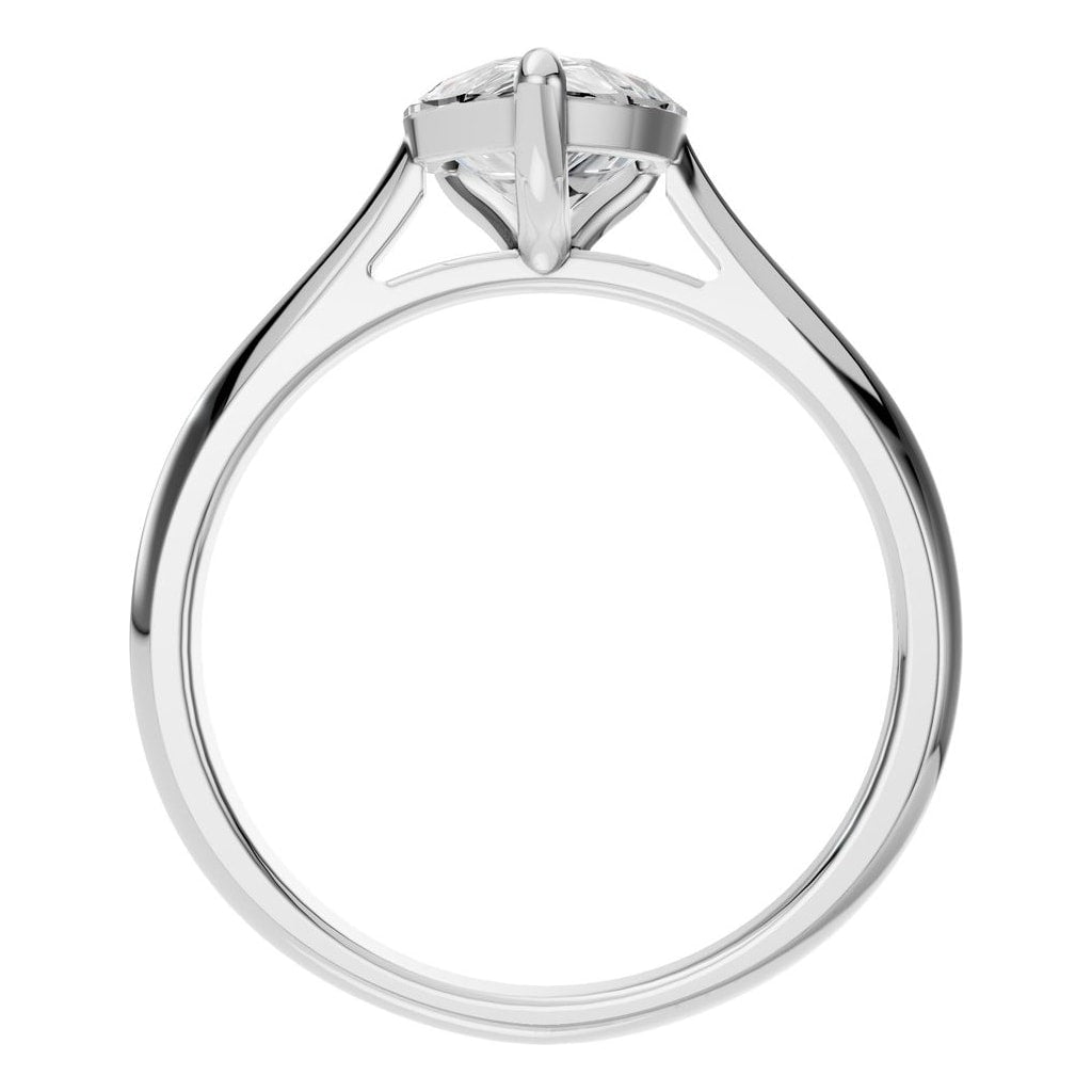 RI-6434 White Gold Ring SET - Top View