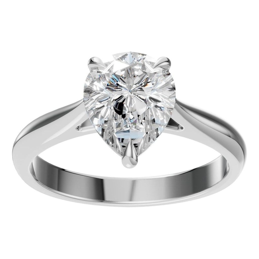 RI-6434 White Gold Ring SET - Front View