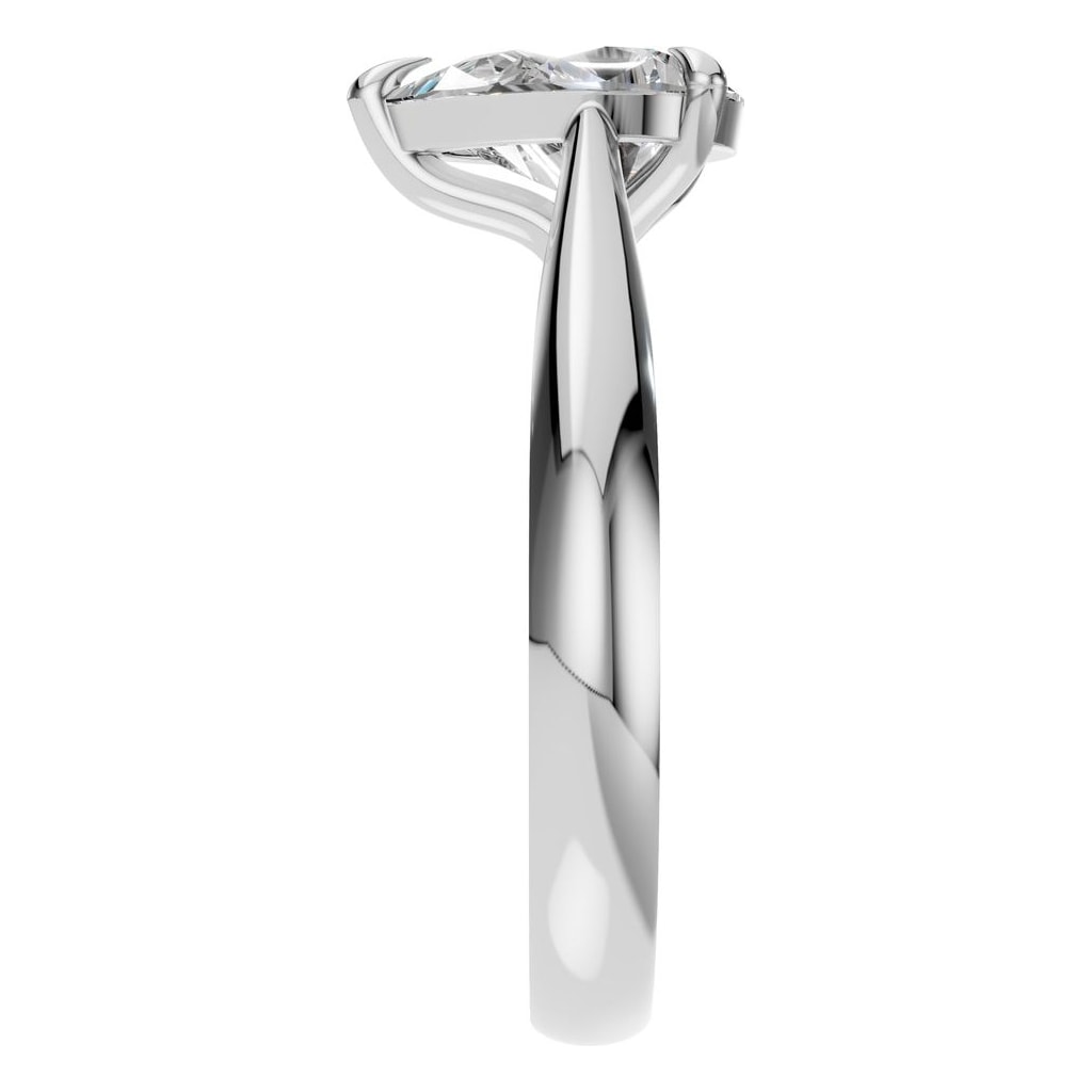 RI-6434 White Gold Ring SET - Side View