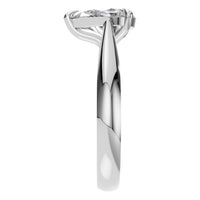 RI-6434 White Gold Ring SET - Side View