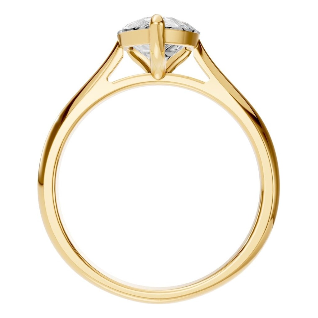 RI-6434 Yellow Gold Ring SET - Top View