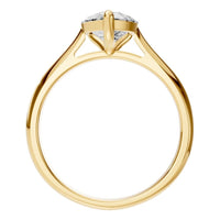 RI-6434 Yellow Gold Ring SET - Top View