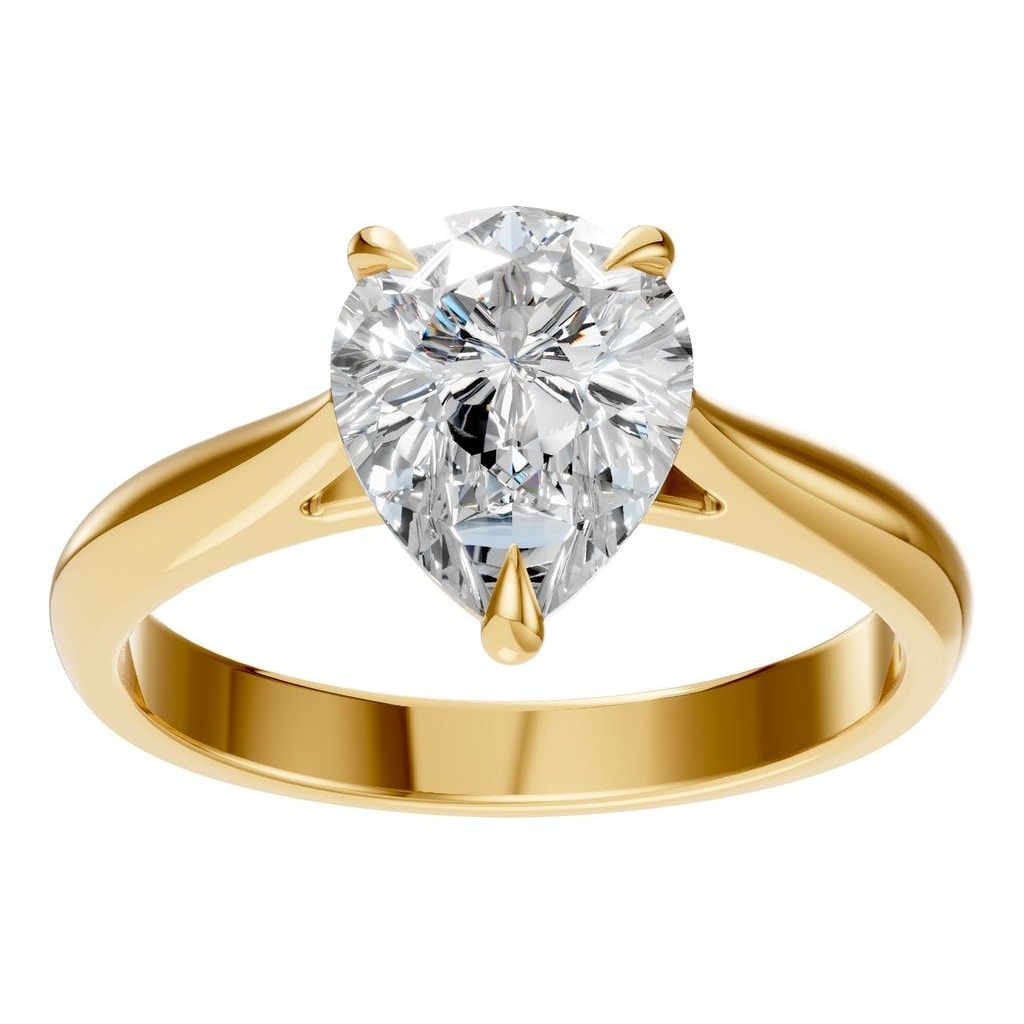 RI-6434 Yellow Gold Ring SET - Front View