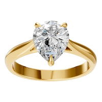 RI-6434 Yellow Gold Ring SET - Front View