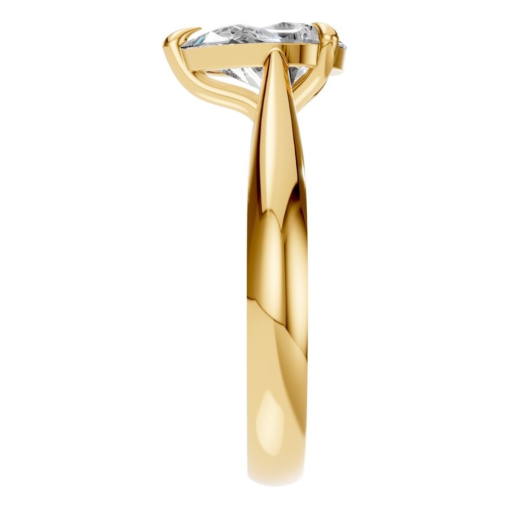 RI-6434 Yellow Gold Ring SET - Side View