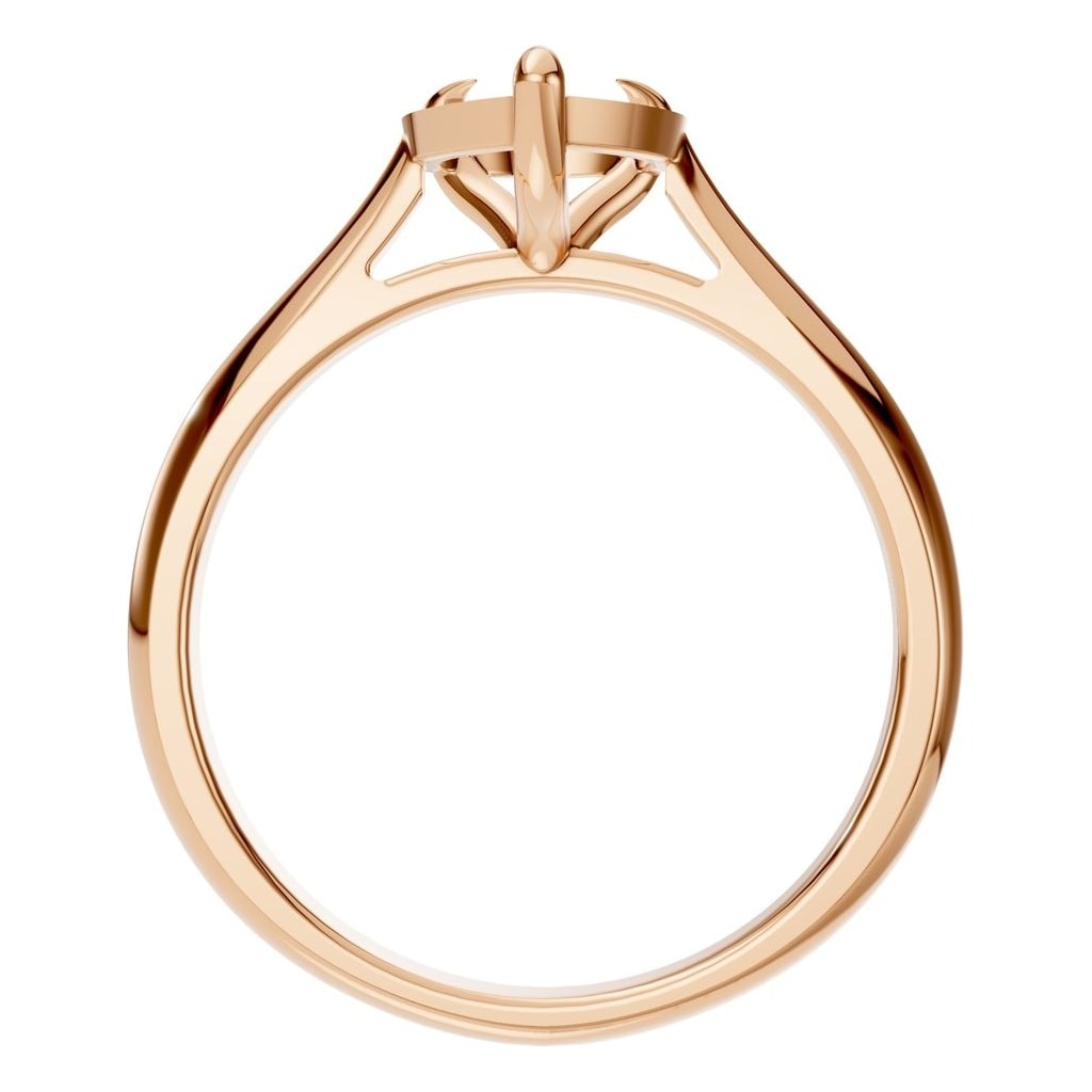 RI-6434 Rose Gold Ring UNSET - Top View