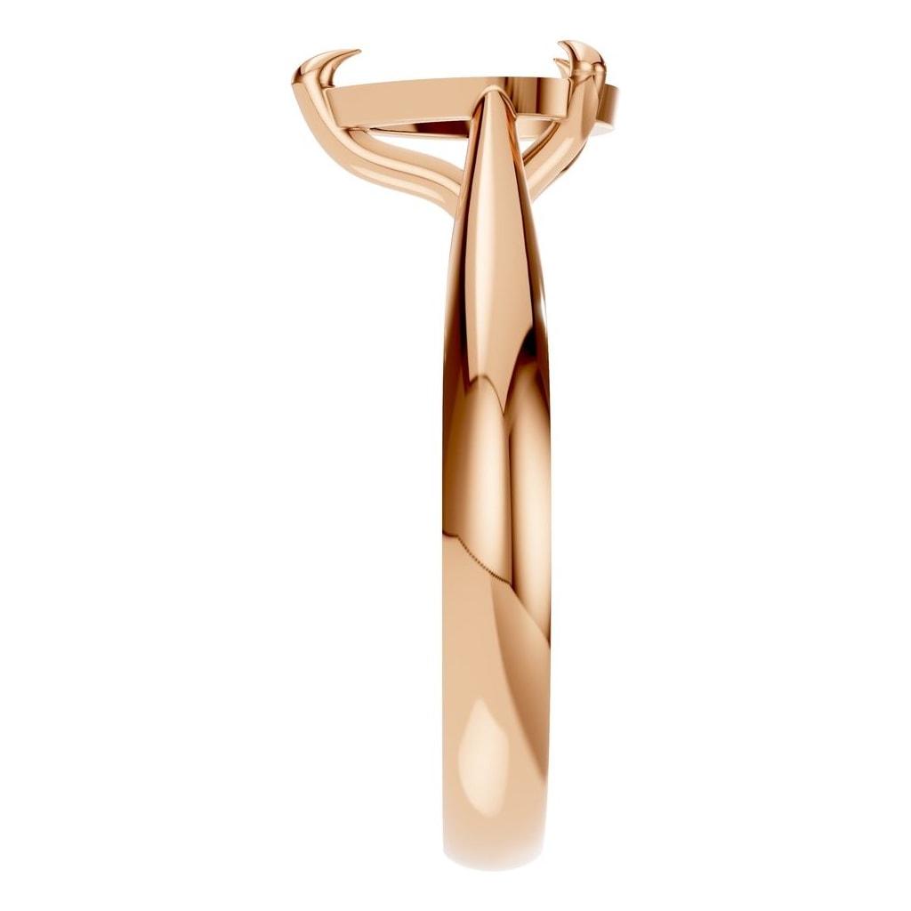 RI-6434 Rose Gold Ring UNSET - Side View
