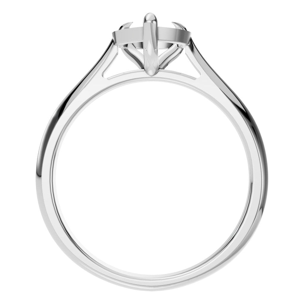 RI-6434 White Gold Ring UNSET - Top View