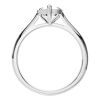 RI-6434 White Gold Ring UNSET - Top View