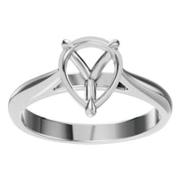 RI-6434 White Gold Ring UNSET - Front View