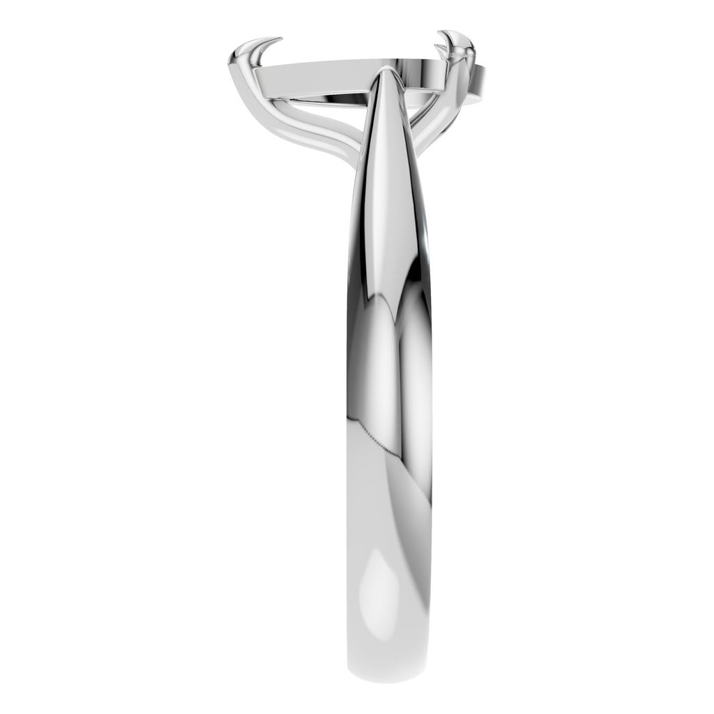 RI-6434 White Gold Ring UNSET - Side View